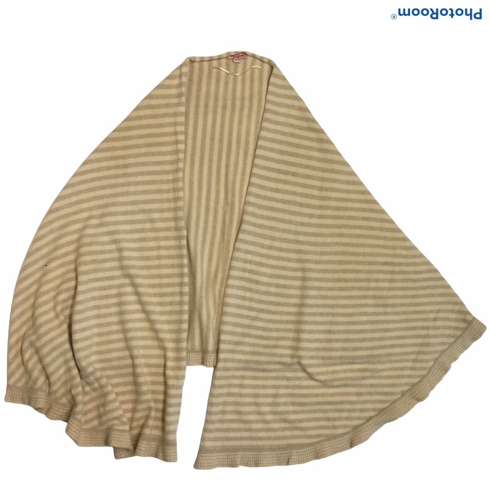 MONSOON Womens Shawl Cream Lambswool & Angora One Size Oversized Cozy